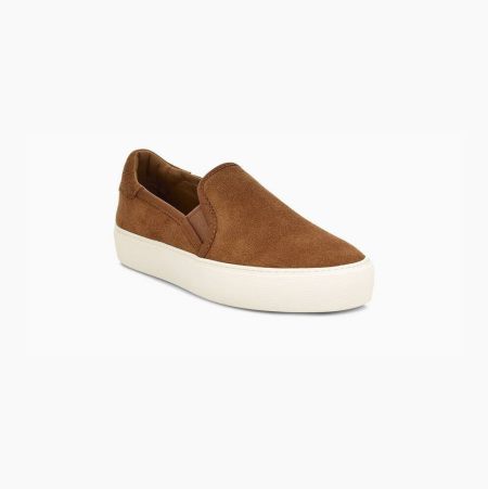 UGG Jass Suede Brown Sneakers for Women (MLHT02579)